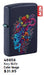 Zippo Skull Design Navy Matte Lighter single unit front packaging