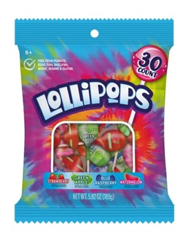 Hilco Sweets Fruit Lollipops assorted fruit flavors 5.82 oz peggable bag