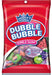 Dubble Bubble 3 Fruit Flavors Double Twist Wrapped Bubble Gum peg bag with colorful individually wrapped pieces