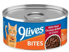 9Lives Hearty Cuts With Real Beef & Chicken In Gravy wet cat food, 5.5 oz can