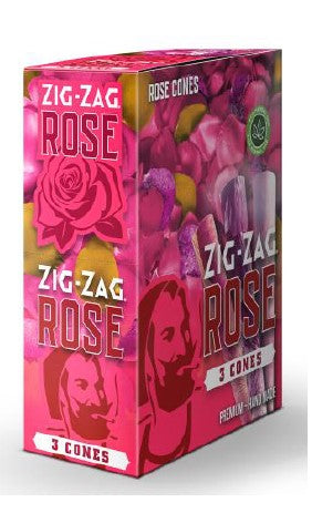 Zig Zag Rose Pre Rolled Cone 3pk 8ct