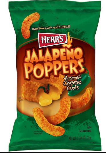 Herrs Curls Jalapeno Popper 2.75 12ct