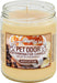 Caramel Vanilla Latte scented jar candle with warm amber glow, perfect for home décor and gifting