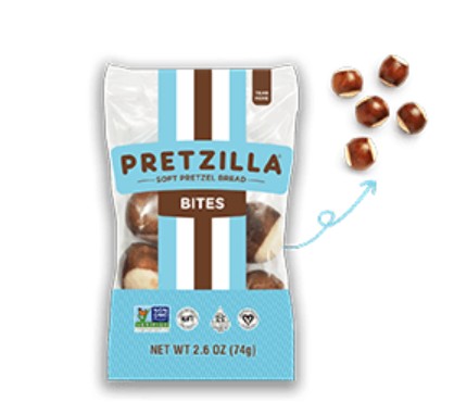 Pretzilla Soft Bites Pretzels Pouch 2.6 oz