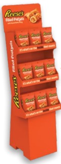 Reese's Filled Pretzels 5 oz bag with creamy peanut butter filling inside crunchy pretzel shells
