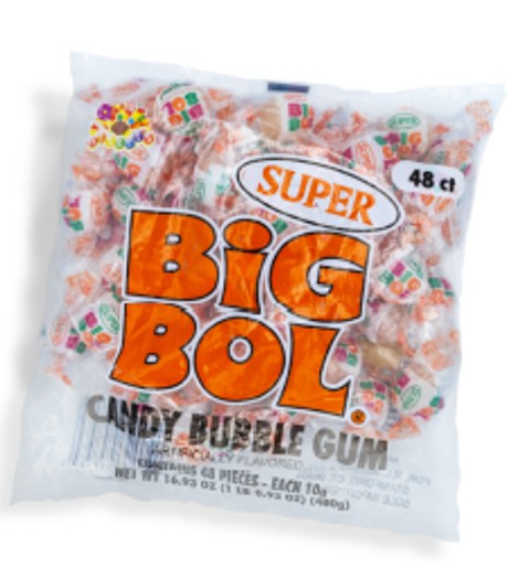 Albert's Super Big Bol fruity hard candy, 42.33 oz bag with 48 individually wrapped pieces