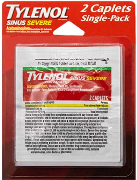Tylenol Sinus Severe Sleeves 12ct