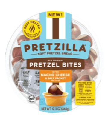 Pretzilla Soft Bites Nacho Cheese Pretzels 12 oz 08ct