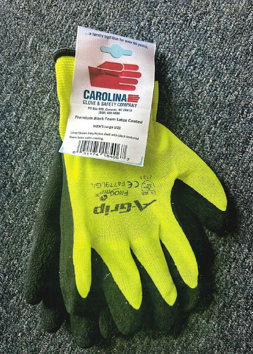 Westchester Protective hi-vis yellow PVC dot grip work gloves with textured palm coating for slip-resistant handling