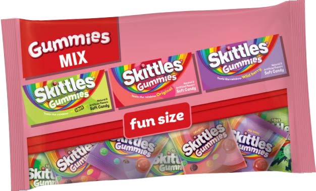 Skittles Mixed Gummies 7.31 oz bag with colorful assorted fruit-flavored gummy candies