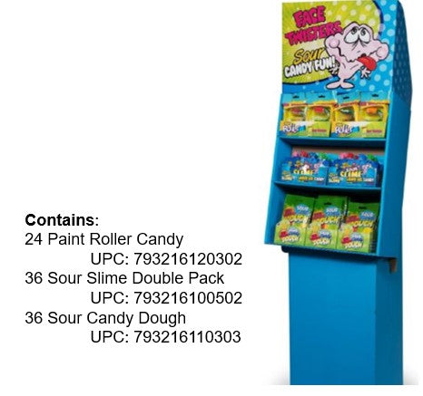 Sour Face Novelty Floor Shipper 96ct