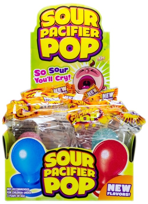 Sour Pacifier Pops Boxes 8 oz 12ct