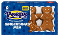 Peeps Gingerbread Marshmallow Chicks 1.5 oz package with 3 spiced holiday-shaped marshmallow chicks
