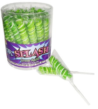 Albert's Colorsplash Twisty Pops Jet Black lollipops, tub of 30 individually wrapped twisted pops