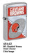 Zippo Cleveland Browns NFL Chrome Lighter with official team branding and polished chrome finish