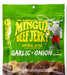 Mingua Beef Jerky Garlic Onion bag — bold garlic and onion flavored slow-cured beef jerky
