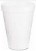 Dart 12 oz white foam disposable cup for hot and cold beverages, foodservice grade