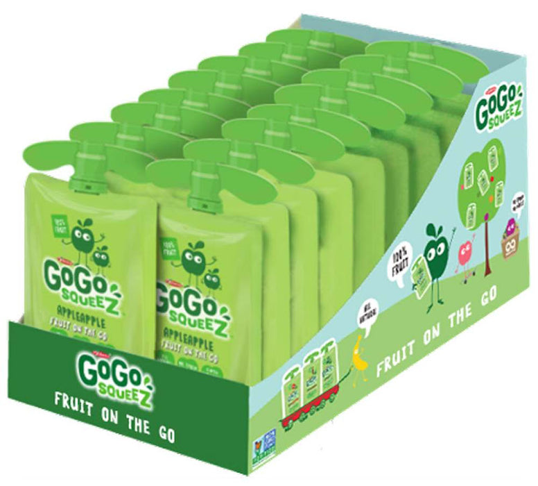 GoGo Squeez Applesauce Squeeze Pouches 18ct — portable real fruit snack for kids