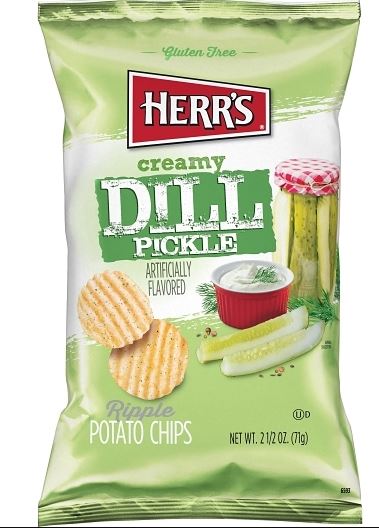 Herrs Dill Pickle Chips 2.5 12ct