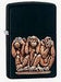 Zippo See No Evil Black Lighter with bold artwork and matte black finish