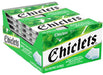 Chiclets Spearmint Gum box with 12 candy-coated spearmint gum pieces