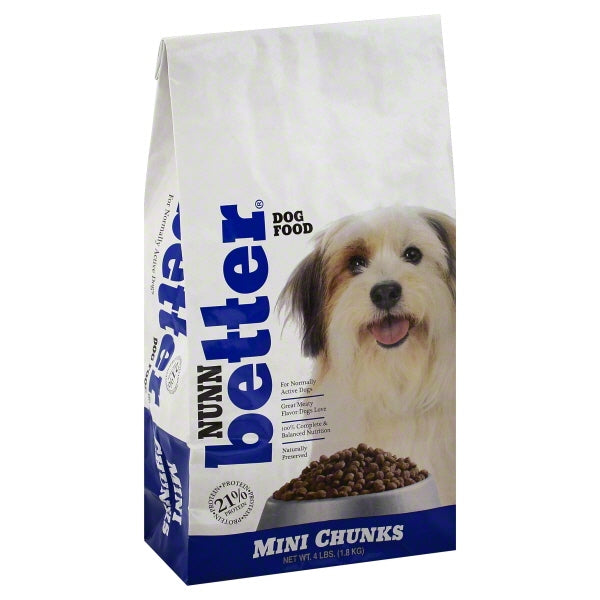 Nunn Better Dog Food Chunks 4 lb bag front packaging