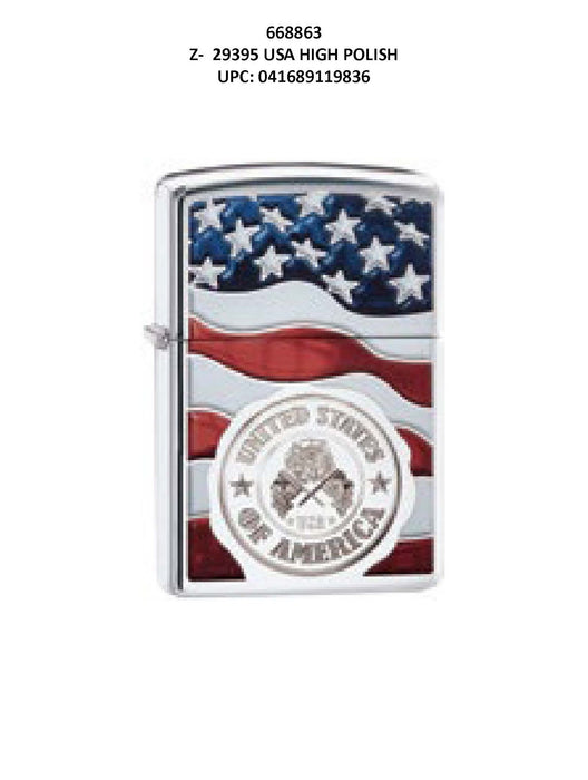 Zippo Lighter USA High Polish