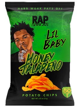 Rap Snacks Honey Jalapeno Lil Baby 2.5 Chips 10ct