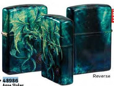 Zippo Anne Stokes Dragon Tumble Brass Lighter