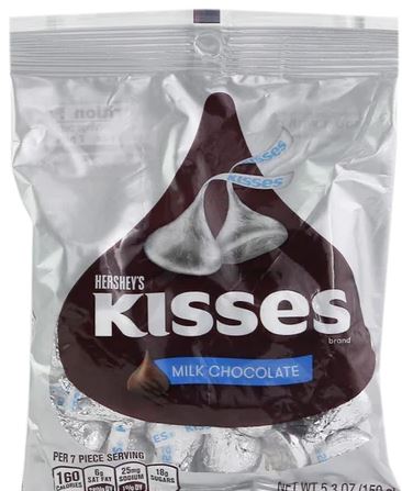 Hershey's Kiss Peg Bag 4.84 oz