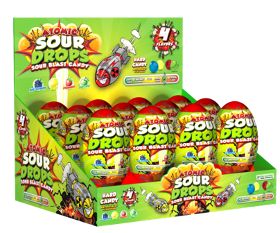 Atomic Sour Drops Candy Boxes 12ct