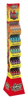 5 Hour Energy Skinny Tower Floor Shippers 96ct