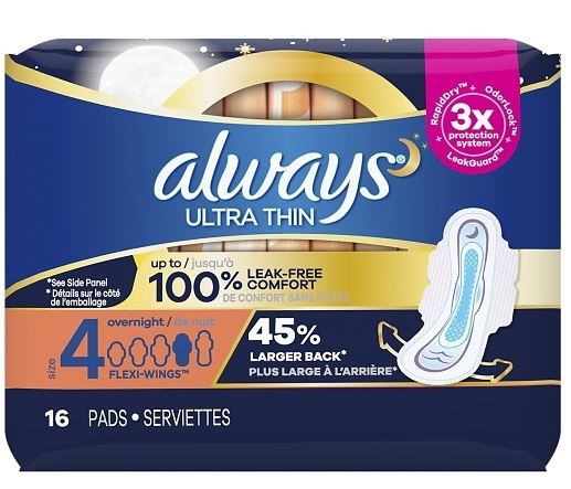 Always Ultra Thin Pads W/ wings Bag