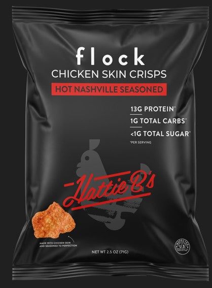 Flock Chicken Crisps Hattie B Nashvi 2.5 08ct