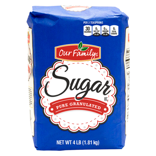 SpartanNash Granulated White Sugar 4 lb bag, pure white cane sugar for baking and cooking