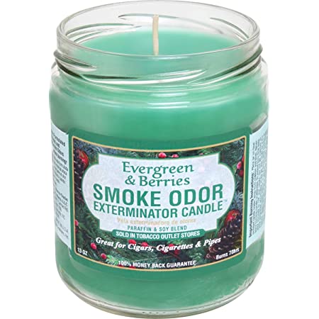 Smoke Odor Exterminator Jar Candle Evergreen Berry  12ct
