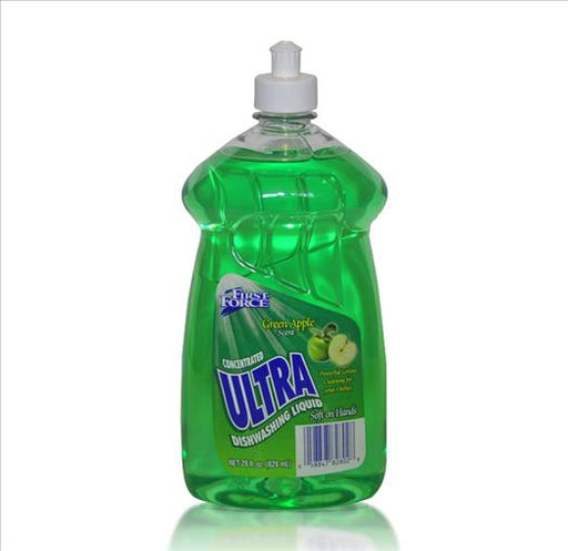 1st Force Apple Scent Dish Detergent 28 oz bottle — grease-cutting liquid dish soap