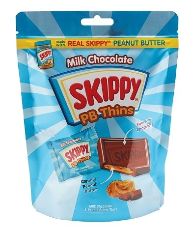 Skippy Peanut Butter Thins Milk Chocolate Peg Bag 4 oz