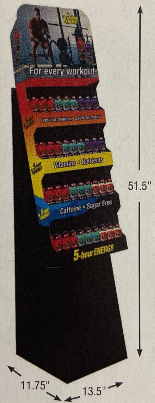 5 Hour Energy Floor Display Universal Counter 72ct