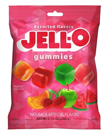Jello Gummie Cubes Peg Bag 4.5 oz