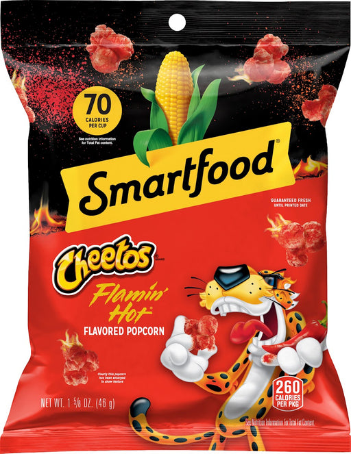 Smartfood Cheetos Flamin' Hot Popcorn 1.63 oz bag front packaging