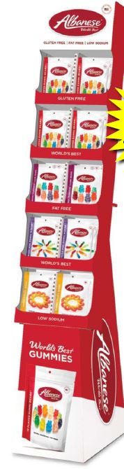 Albanese Display Shipper Mixed W/ berry 7.5 Peg Bags Floor