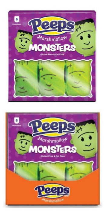 Peeps Monster Marshmallow Candy 3 oz package featuring festive monster-shaped marshmallow chicks for Halloween