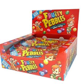 Fruitty Pebbles S Chewy Bite King Size Display Counter Boxes 12ct