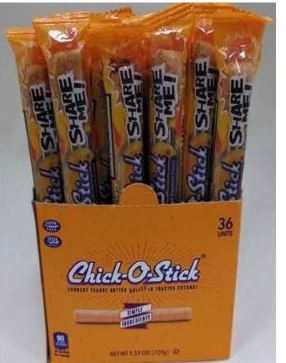 Chick-O-Stick Peanut Butter Coconut Candies 36-Count Wholesale Boxes