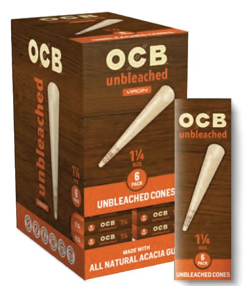 OCB Cone Virgin 1-1/ 4 Packs 144ct