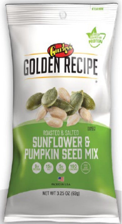 Gurley's Gold Recreational Sunflower and Pumpkin Seeds 3.25 oz snack bag