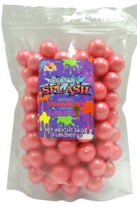 Albert's ColorSplash Gumball Baby Blue 2 lb bag of bright baby blue gumballs
