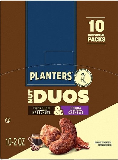 Planters Duo Cocoa Cashew Espresso Hazelnut 2oz 10ct