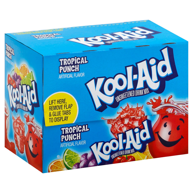 Kool Aid Tropical Punch Packet Boxes 16 oz 48ct